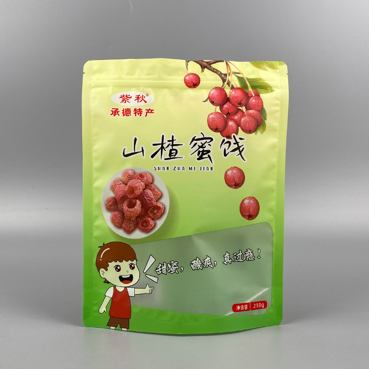 218g山楂蜜餞+啞光塑料復(fù)合+自立拉鏈袋