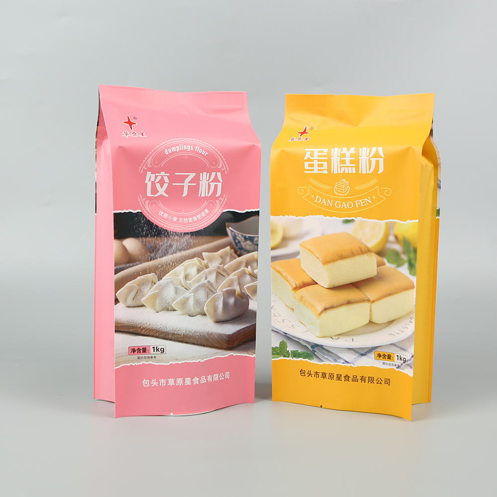 1kg面粉餃子粉+白牛皮紙+四邊封