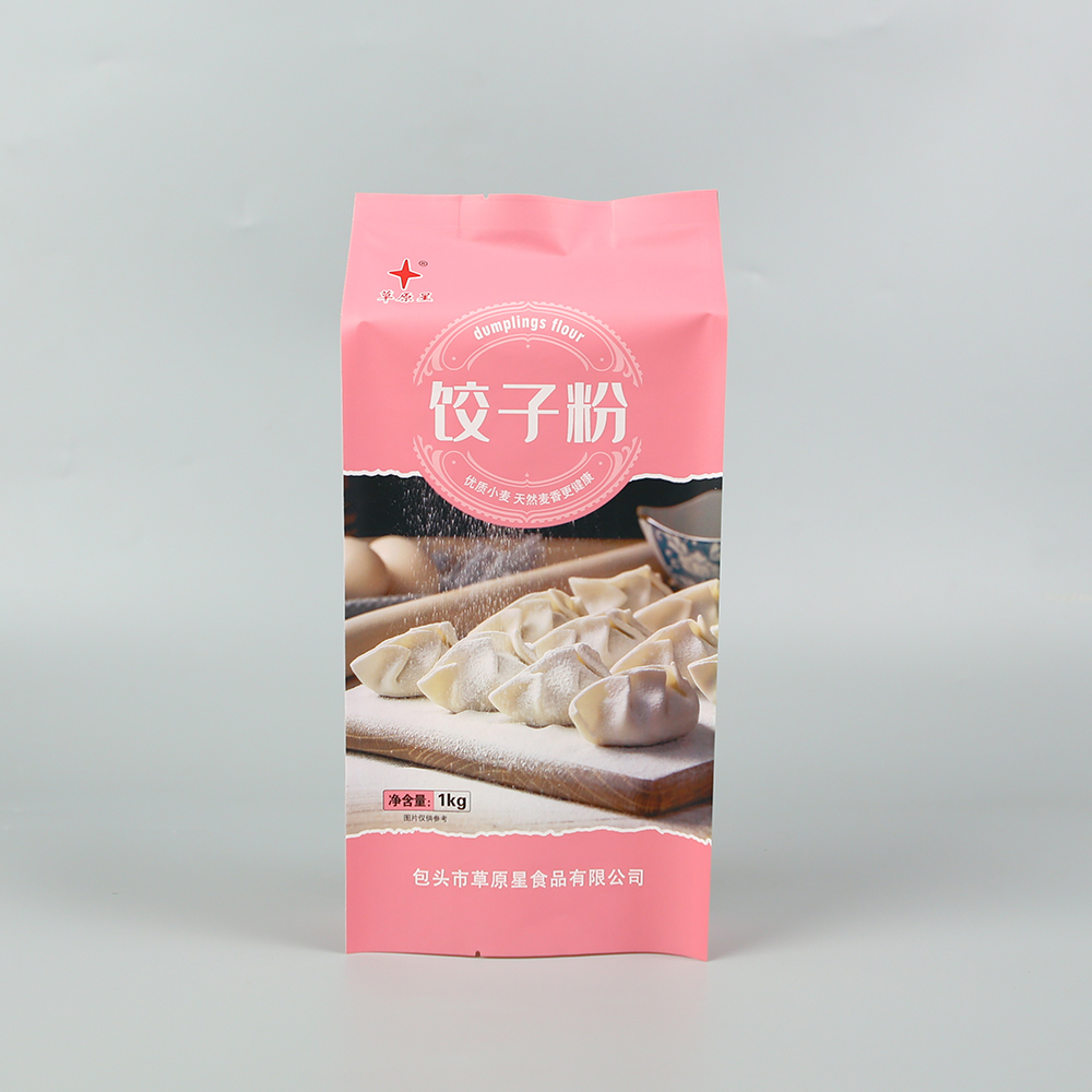 1kg面粉餃子粉+白牛皮紙+四邊封