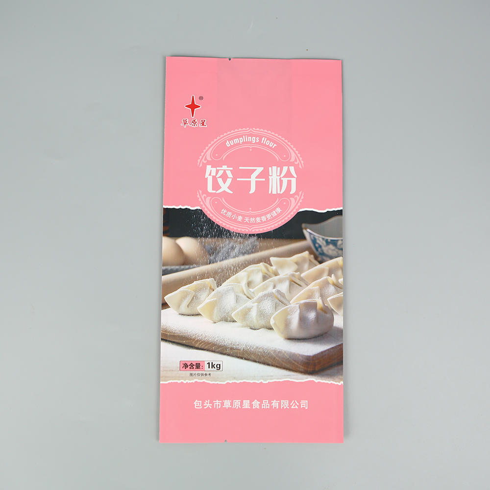 1kg面粉餃子粉+白牛皮紙+四邊封